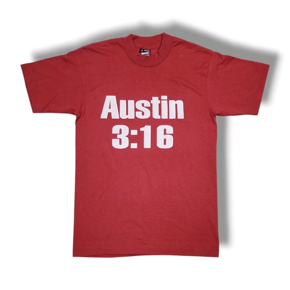 Vintage Fruit of the Loom with A Graphic Print Red T-Shirt Men's S